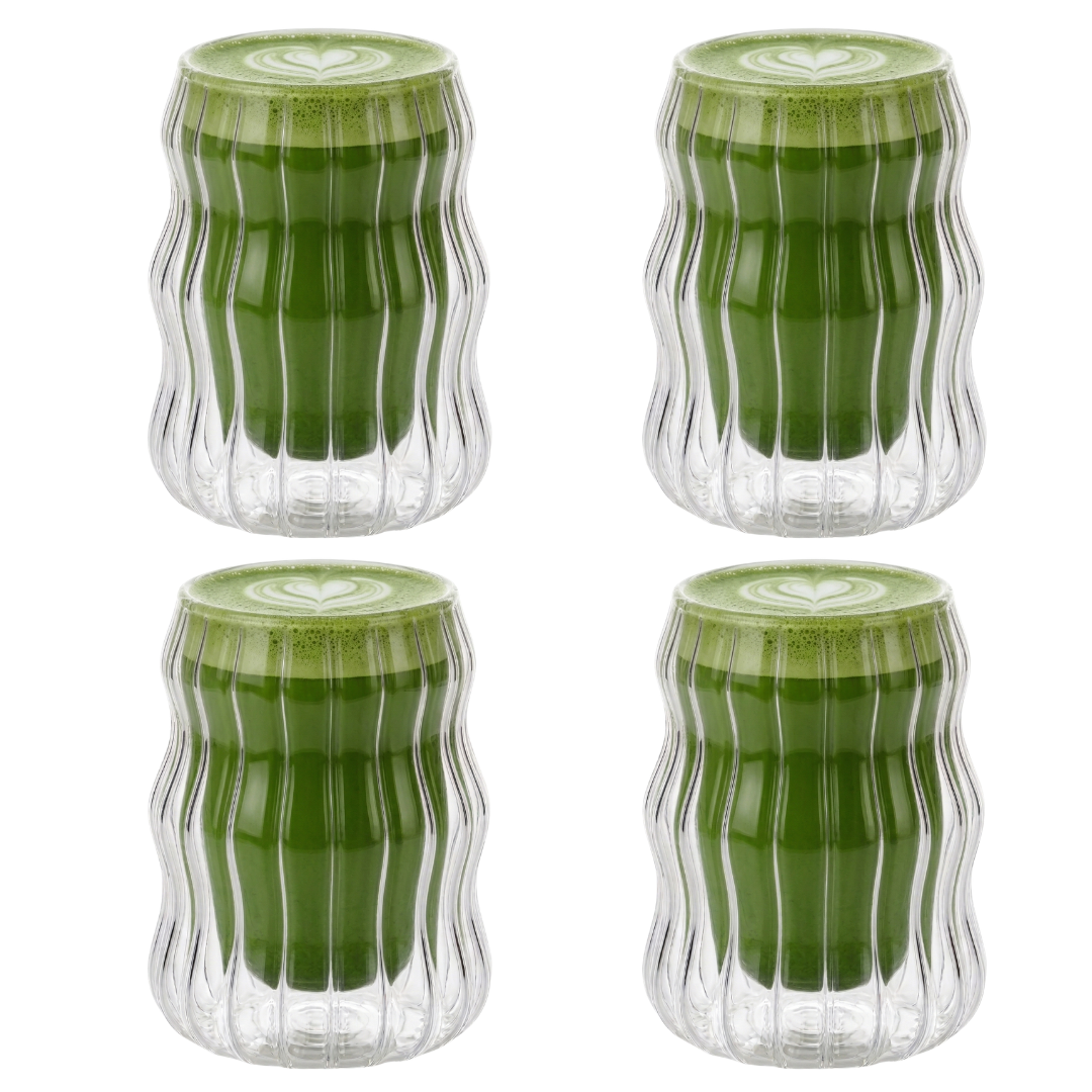 Handgeblazen Dubbelwandige Glazen - 350ML - 4 Stuks