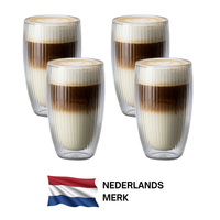 Handgeblazen Dubbelwandige Glazen - 450ML - 4 Stuks 2