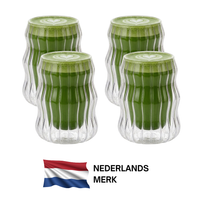 Handgeblazen Dubbelwandige Glazen - 350ML - 4 Stuks 2