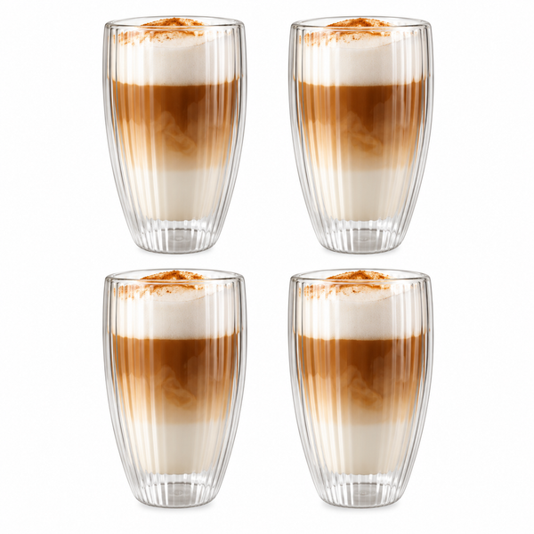 Hand-Blown Double-Walled Glasses - 450ML - 4 Pieces